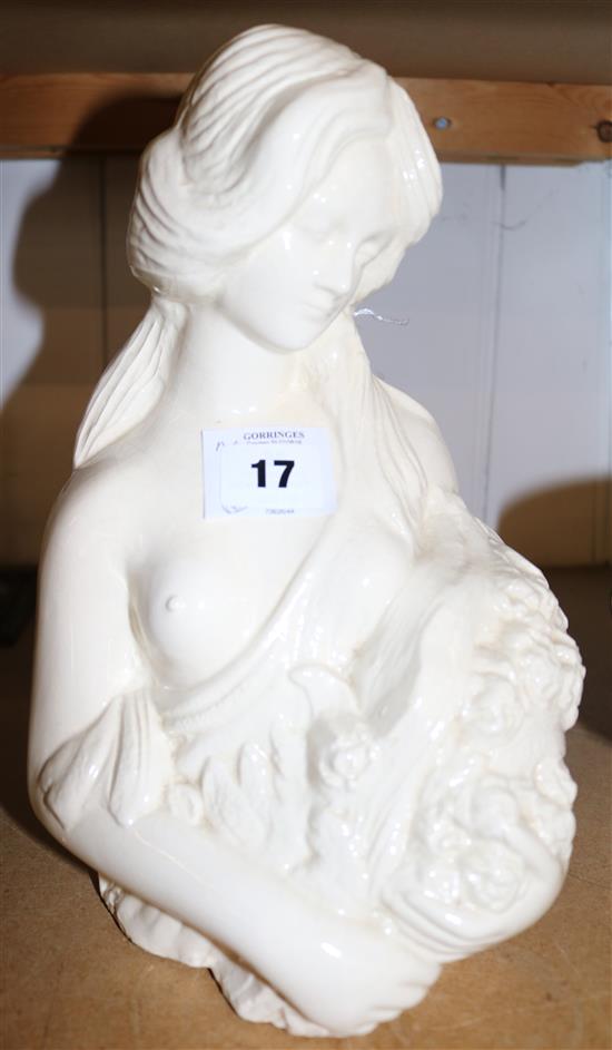 Poole Pottery Broadstone white-glazed figure emblematic of Harvest(-)